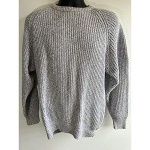 Vintage Brian MacNeil Ribbed Crewneck Sweater 100% Cotton Purple Size Medium